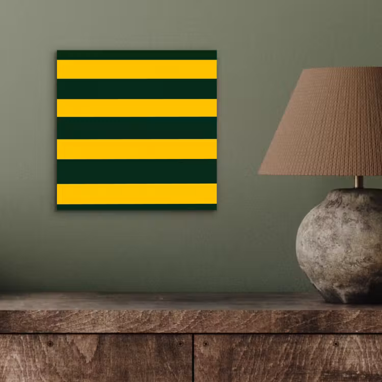 Aluminium schilderij - Klassiek - Strepen - Groen — 3