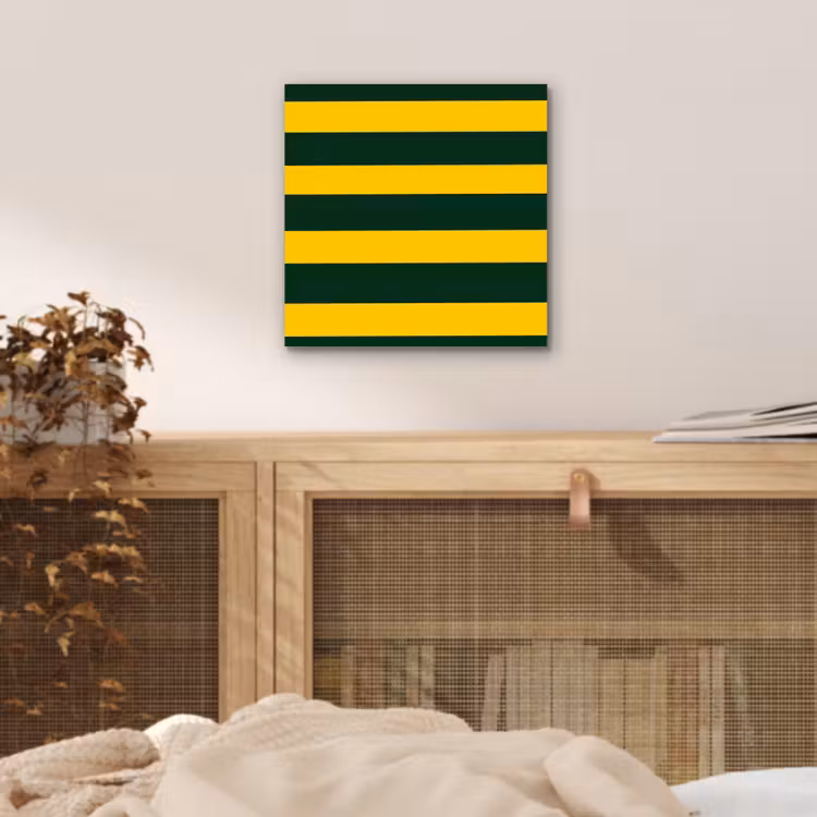 Aluminium schilderij - Klassiek - Strepen - Groen — 4