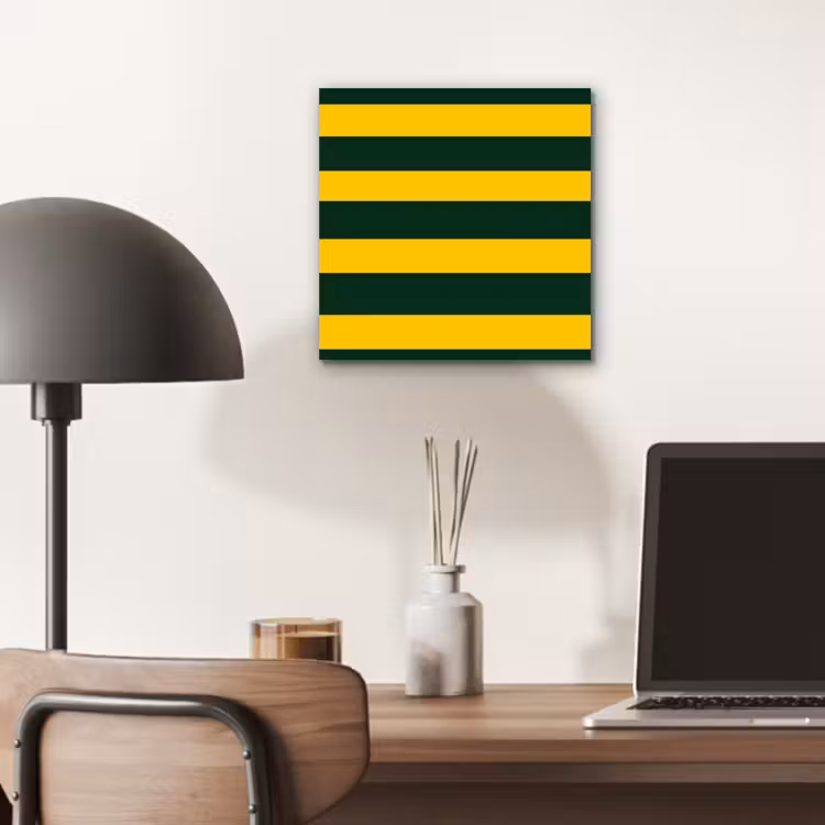 Aluminium schilderij - Klassiek - Strepen - Groen — 6