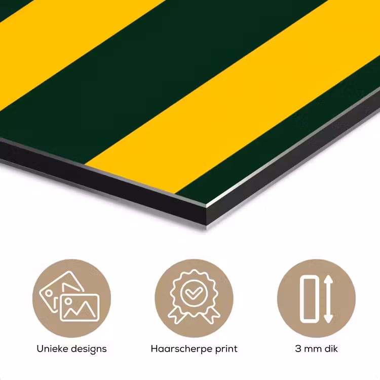 Aluminium schilderij - Klassiek - Strepen - Groen — 7