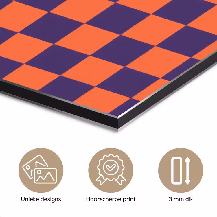 Aluminium schilderij - Patroon - Klassiek - Paars — 7