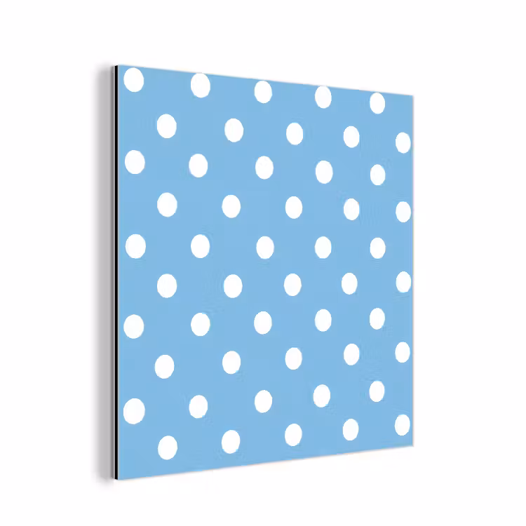 Aluminium schilderij - Polka - Dots - Blauw — 1