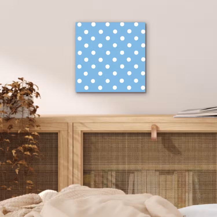Aluminium schilderij - Polka - Dots - Blauw — 4