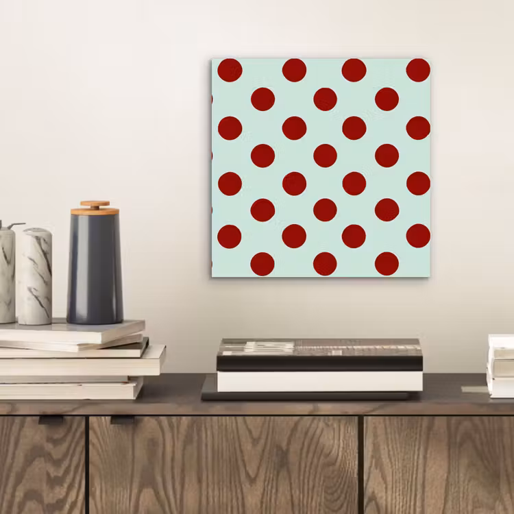 Aluminium schilderij - Polka - Dots - Rood — 2