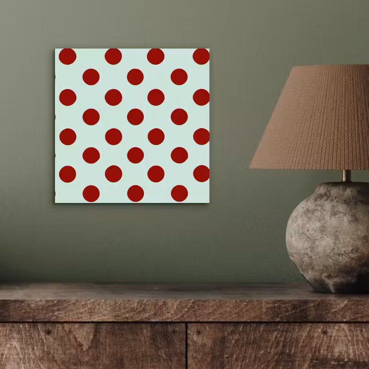 Aluminium schilderij - Polka - Dots - Rood — 3