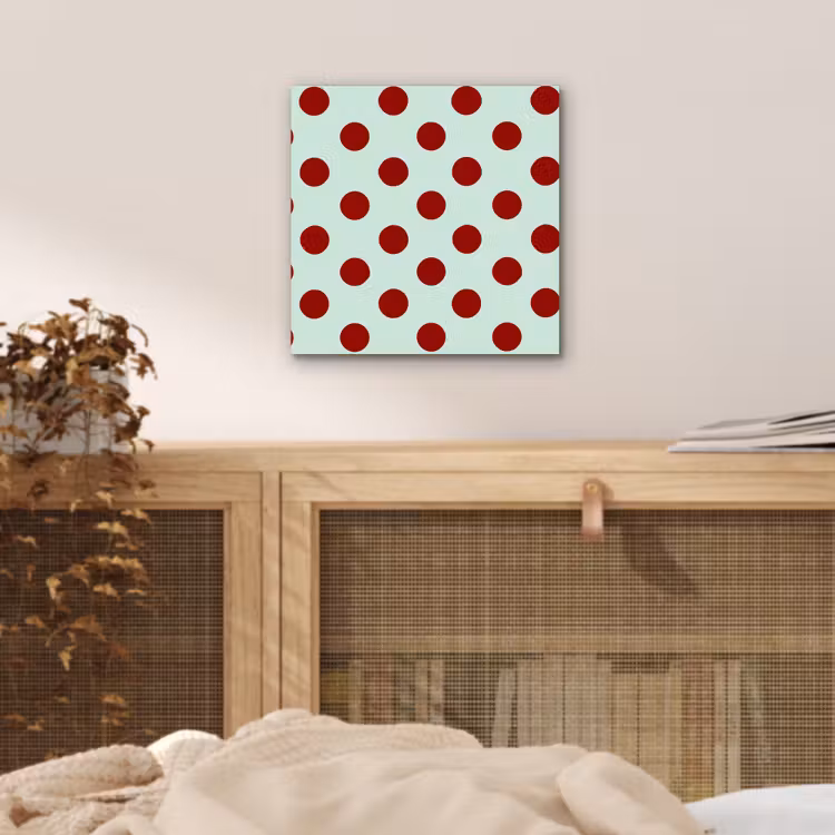 Aluminium schilderij - Polka - Dots - Rood — 4
