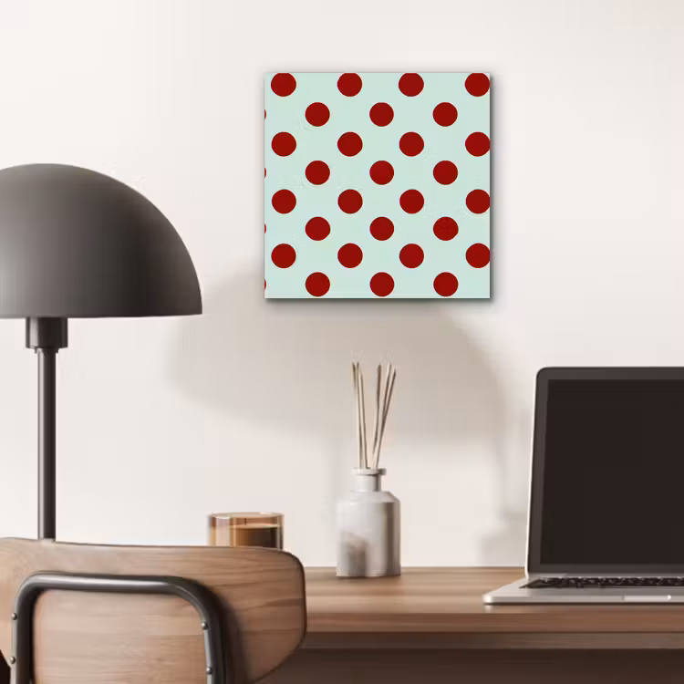 Aluminium schilderij - Polka - Dots - Rood — 6