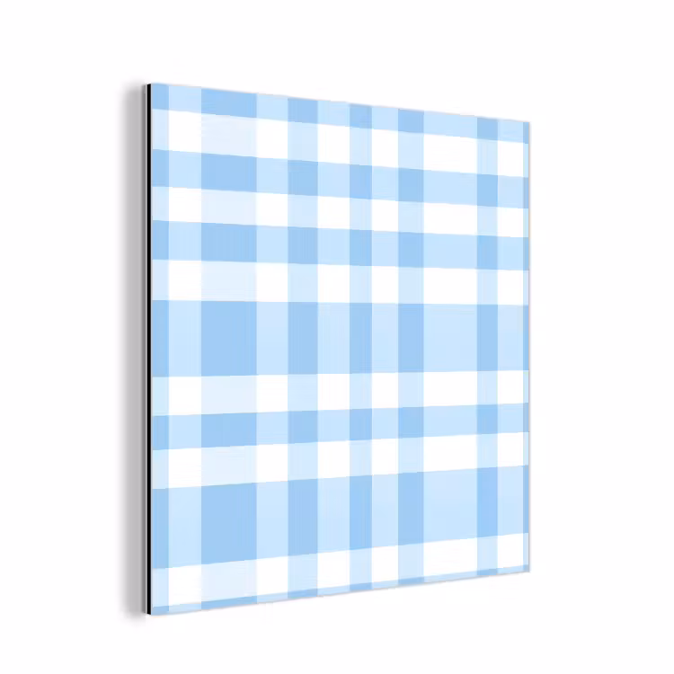 Aluminium schilderij - Ruit - Patroon - Blauw — 1