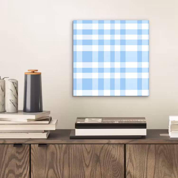 Aluminium schilderij - Ruit - Patroon - Blauw — 2