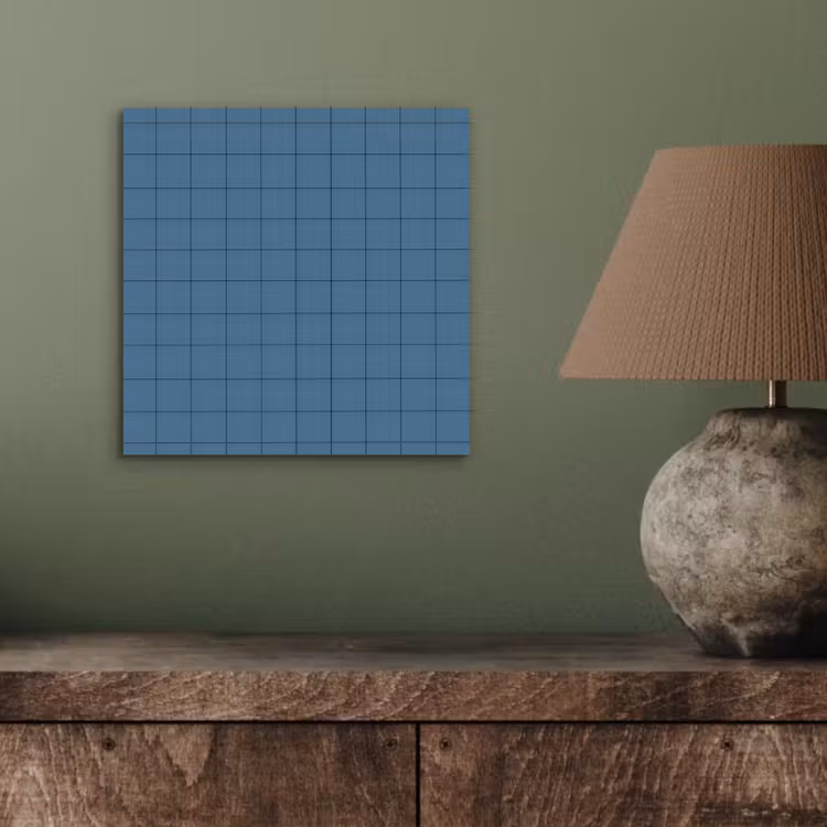 Aluminium schilderij - Ruiten - Geometrisch - Blauw — 3