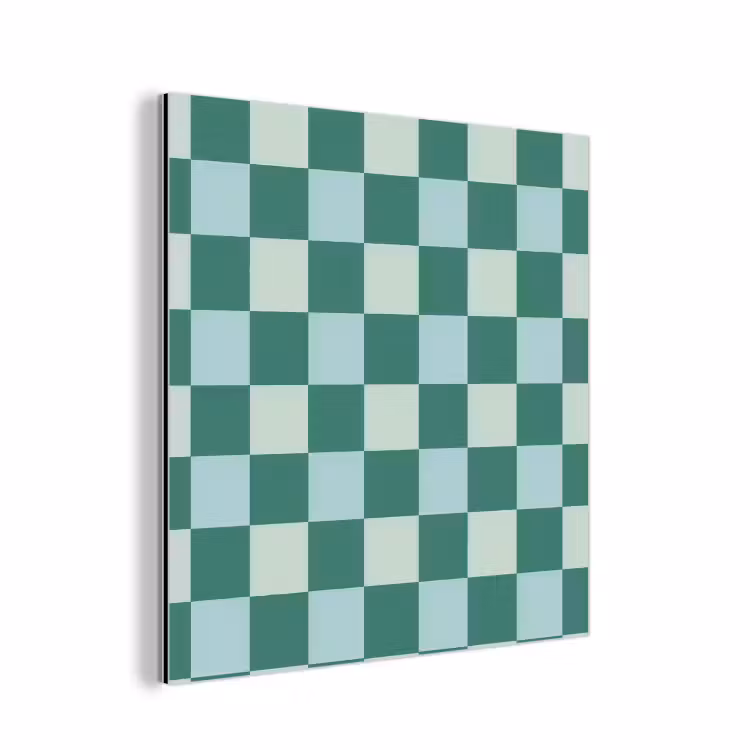 Aluminium schilderij - Schaak - Klassiek - Groen — 1