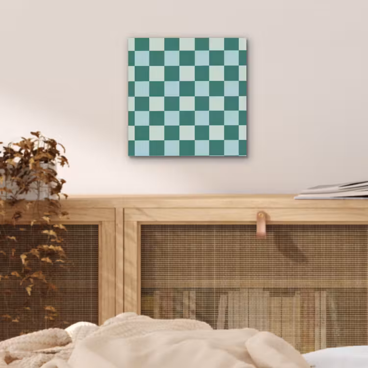 Aluminium schilderij - Schaak - Klassiek - Groen — 4