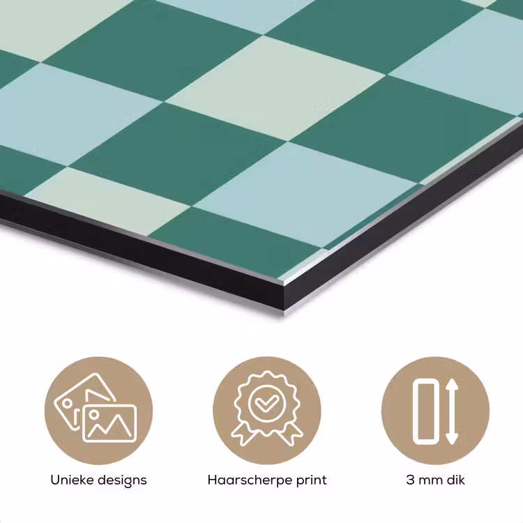 Aluminium schilderij - Schaak - Klassiek - Groen — 7