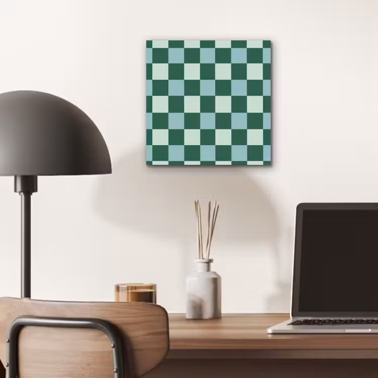 Aluminium schilderij - Schaakbord - Klassiek - Groen — 6