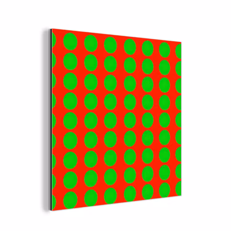 Aluminium schilderij - Stippen - Patroon - Groen — 1