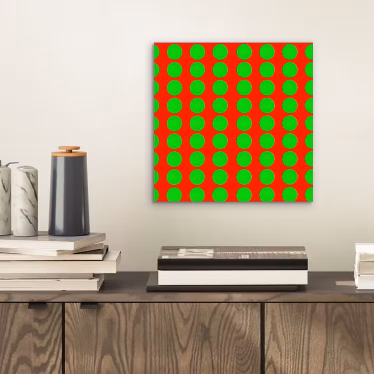 Aluminium schilderij - Stippen - Patroon - Groen — 2