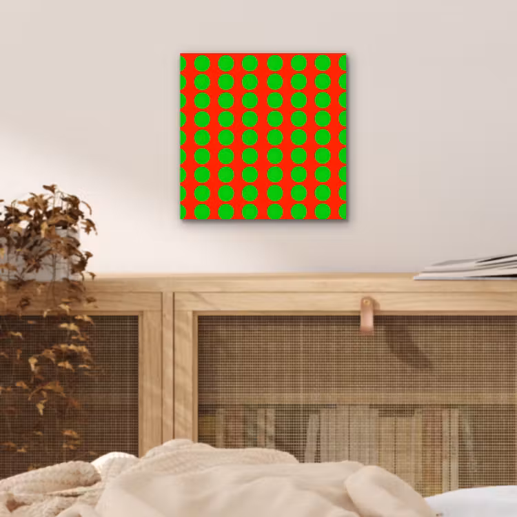 Aluminium schilderij - Stippen - Patroon - Groen — 4