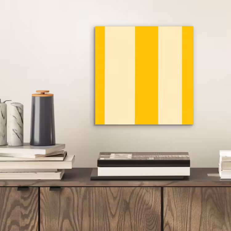 Aluminium schilderij - Strepen - Klassiek - Geel — 2