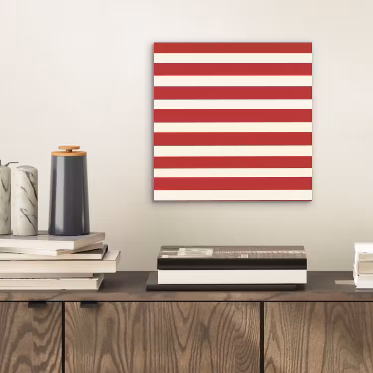 Aluminium schilderij - Strepen - Patroon - Rood — 2