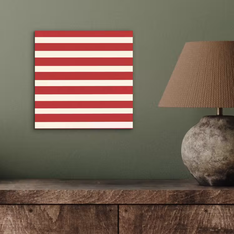 Aluminium schilderij - Strepen - Patroon - Rood — 3