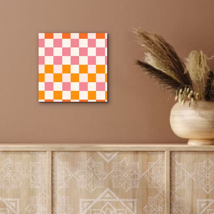 Aluminium schilderij - Vierkant - Patroon - Oranje — 5