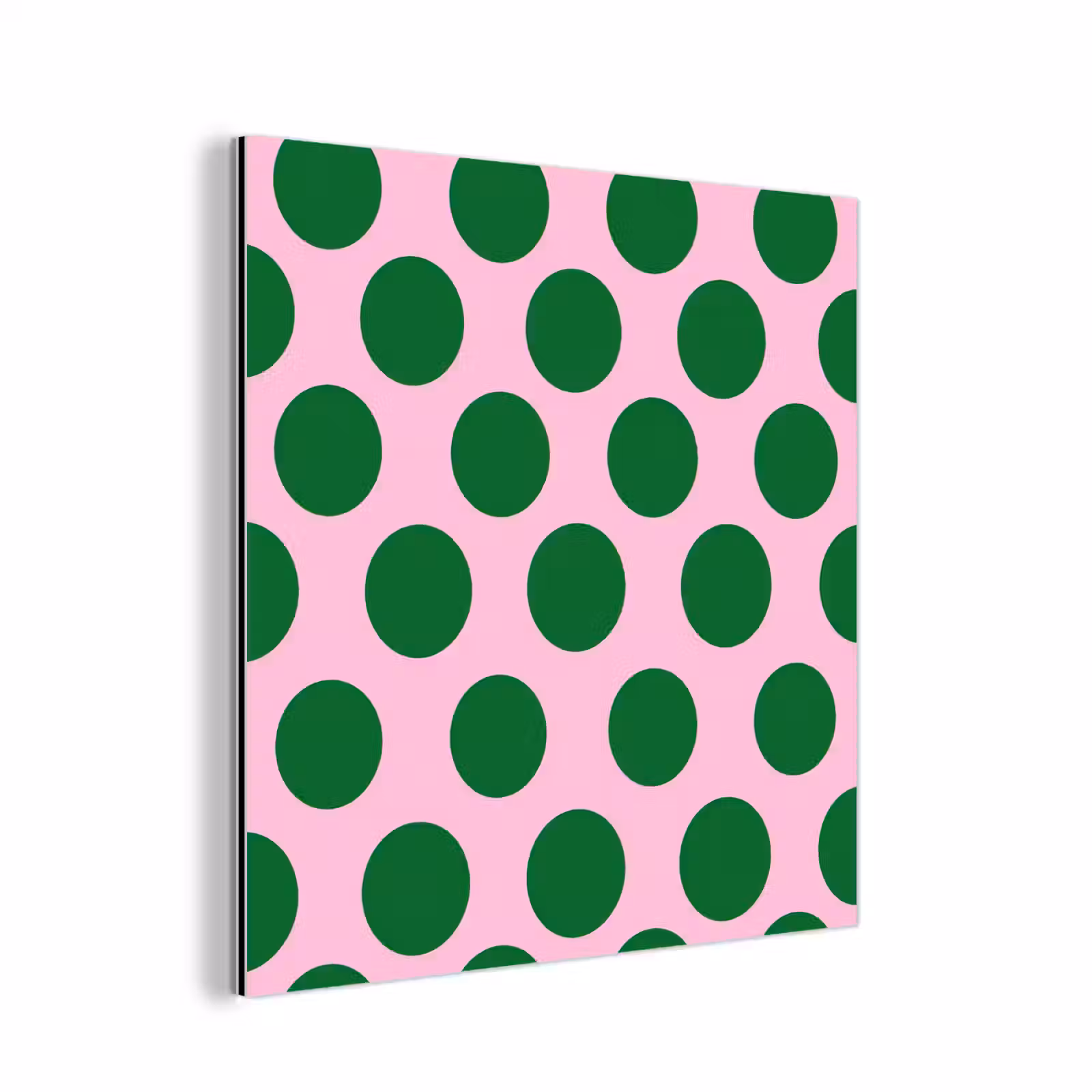 Aluminium schilderij - Polkadots - Patroon - Groen — 1