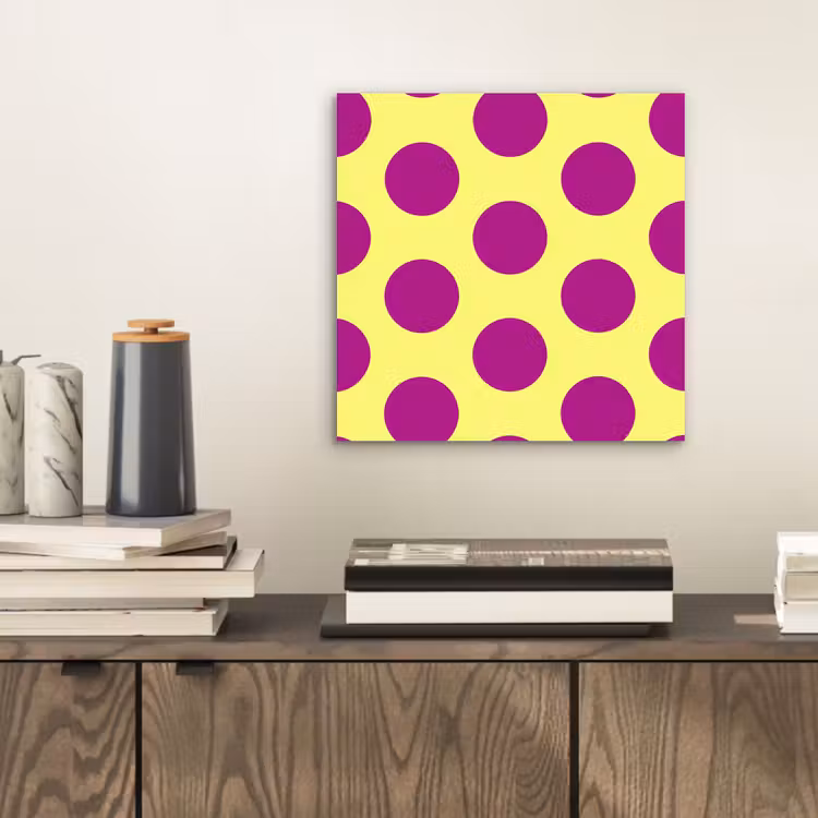 Aluminium schilderij - Dots - Klassiek - Geel — 2