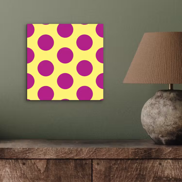 Aluminium schilderij - Dots - Klassiek - Geel — 3