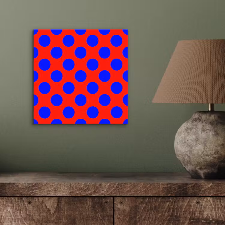 Aluminium schilderij - Dots - Klassiek - Rood — 3