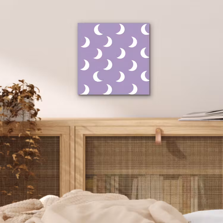 Aluminium schilderij - Manen - Patroon - Paars — 4