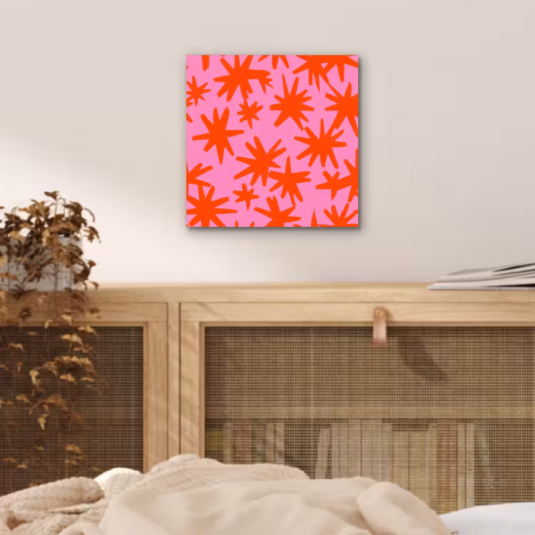 Aluminium schilderij - Modern - Sterren - Roze — 4