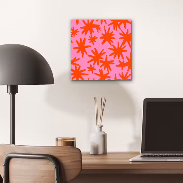 Aluminium schilderij - Modern - Sterren - Roze — 6