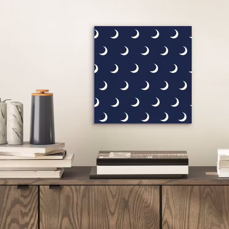 Aluminium schilderij - Patroon - Manen - Blauw — 2
