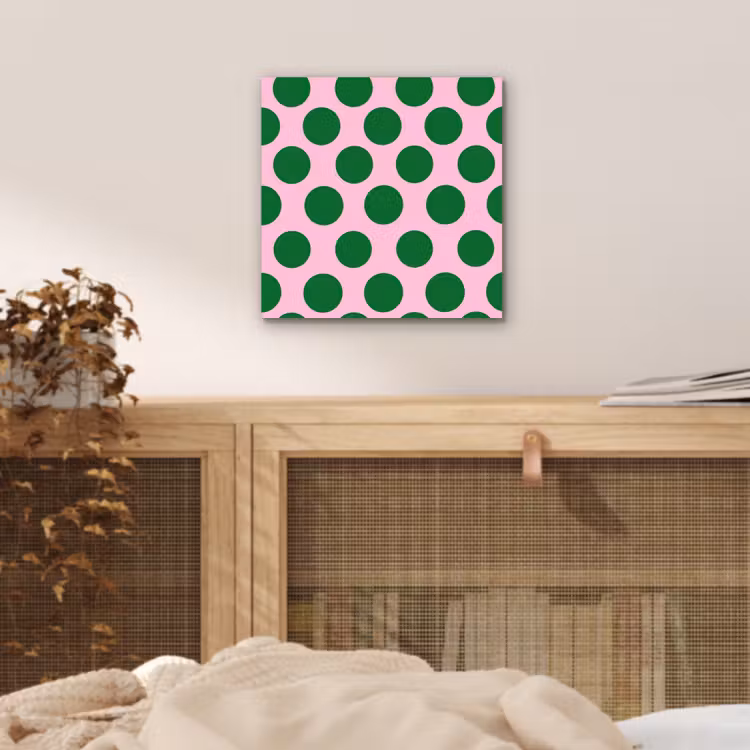 Aluminium schilderij - Polkadots - Patroon - Groen — 4