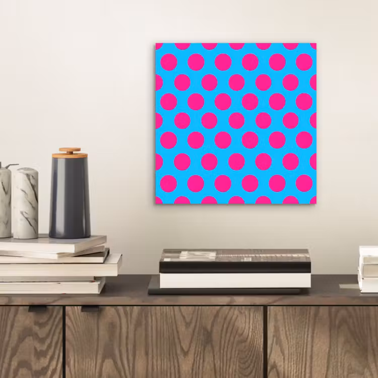 Aluminium schilderij - Stippen - Klassiek - Roze — 2
