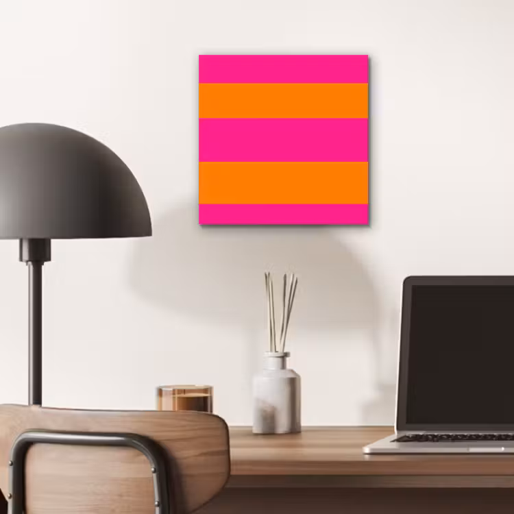 Aluminium schilderij - Strepen - Horizontaal - Roze — 6