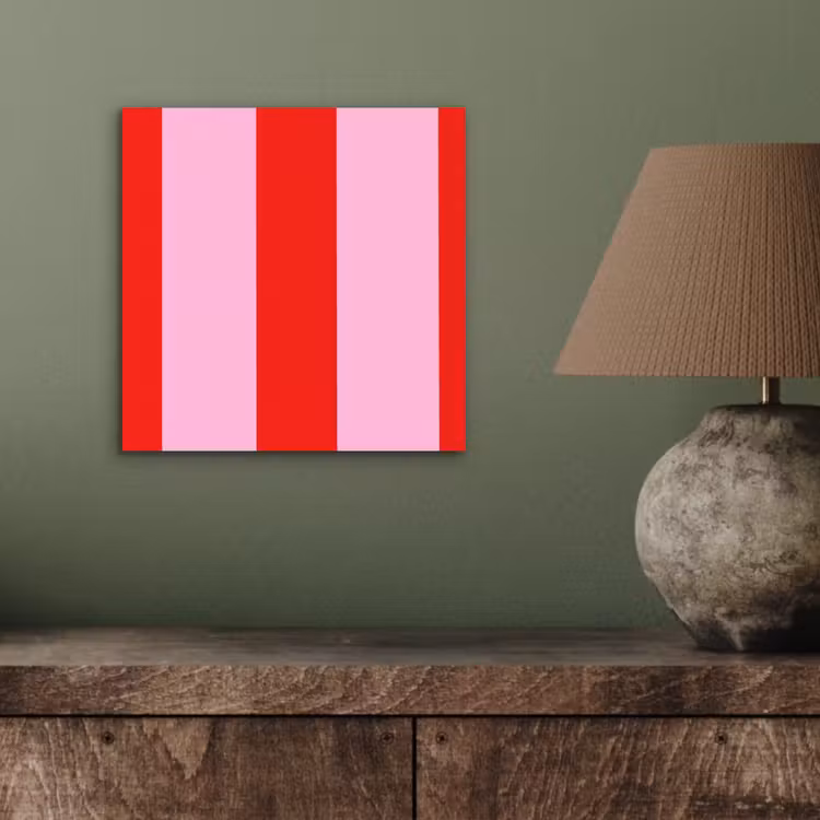 Aluminium schilderij - Strepen - Klassiek - Roze — 3