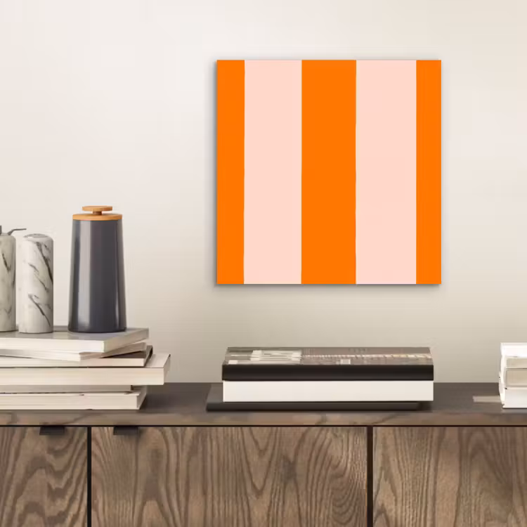 Aluminium schilderij - Strepen - Modern - Oranje — 2