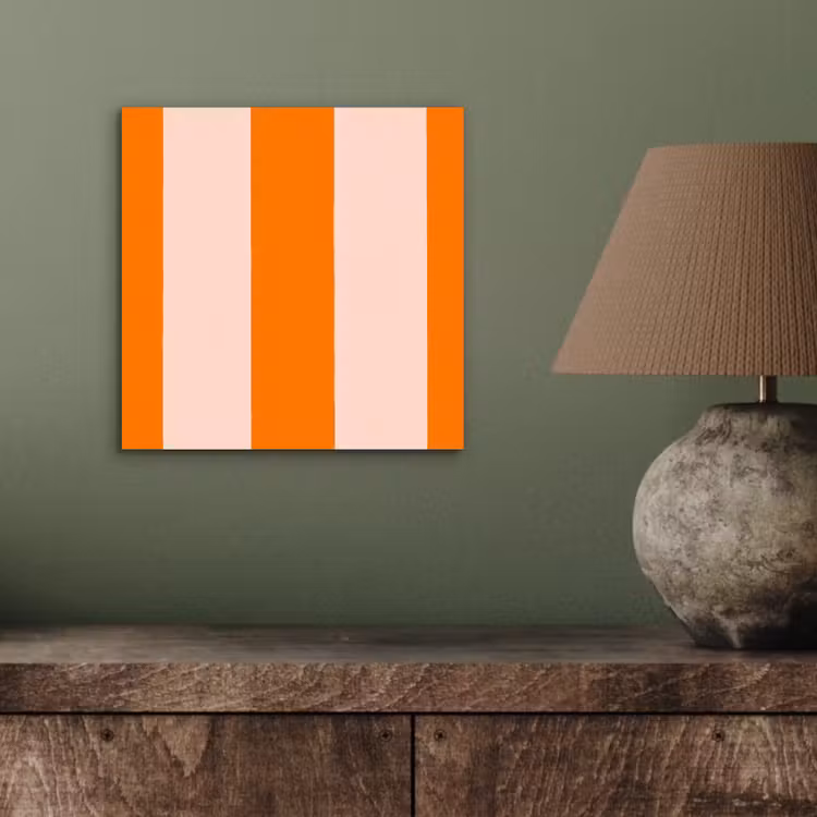 Aluminium schilderij - Strepen - Modern - Oranje — 3