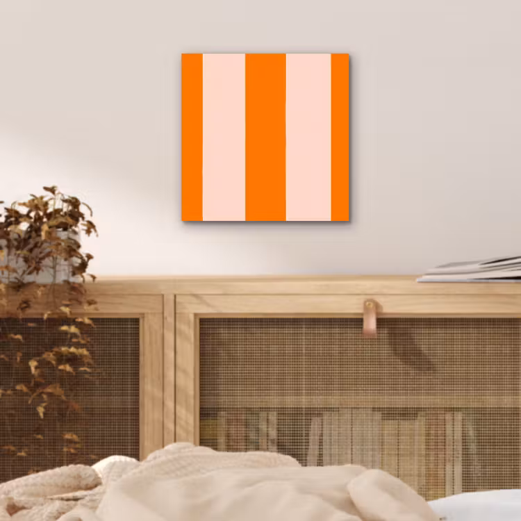 Aluminium schilderij - Strepen - Modern - Oranje — 4