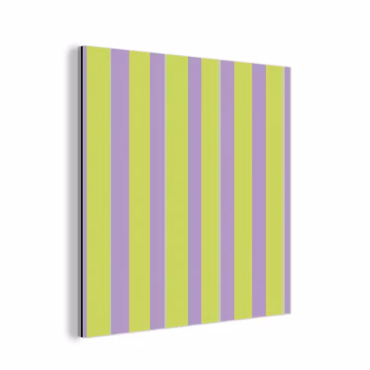 Aluminium schilderij - Strepen - Patroon - Groen — 1