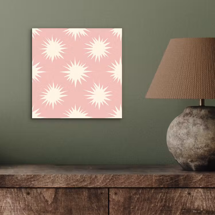 Aluminium schilderij - Zonnen - Patroon - Roze — 3