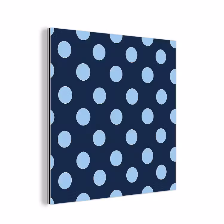 Aluminium schilderij - Klassiek - Dots - Blauw — 1