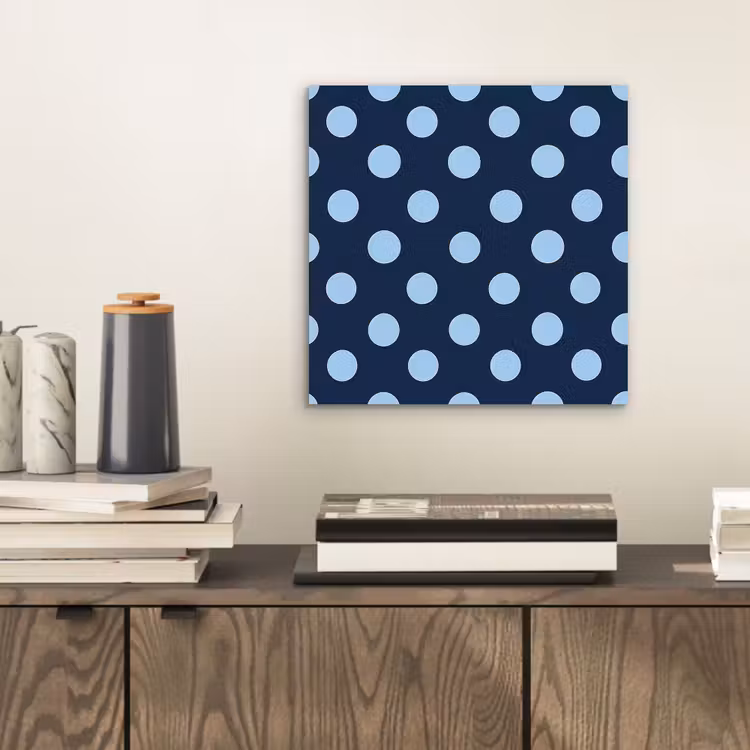 Aluminium schilderij - Klassiek - Dots - Blauw — 2