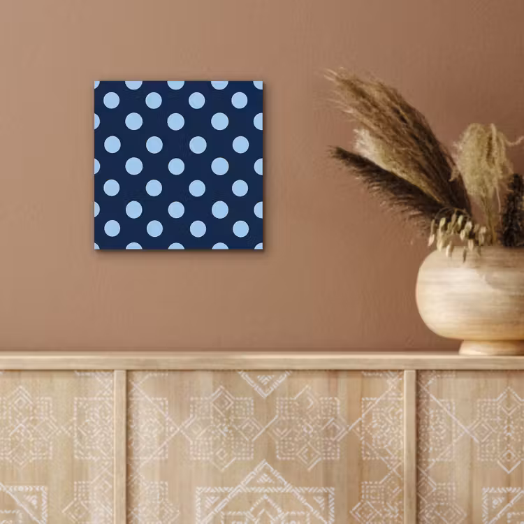 Aluminium schilderij - Klassiek - Dots - Blauw — 5