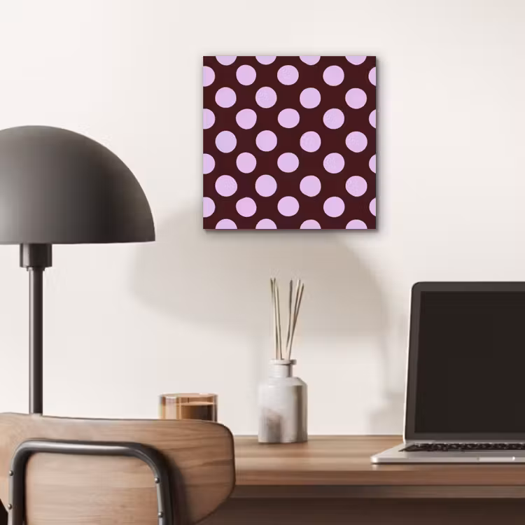 Aluminium schilderij - Klassiek - Stippen - Paars — 6