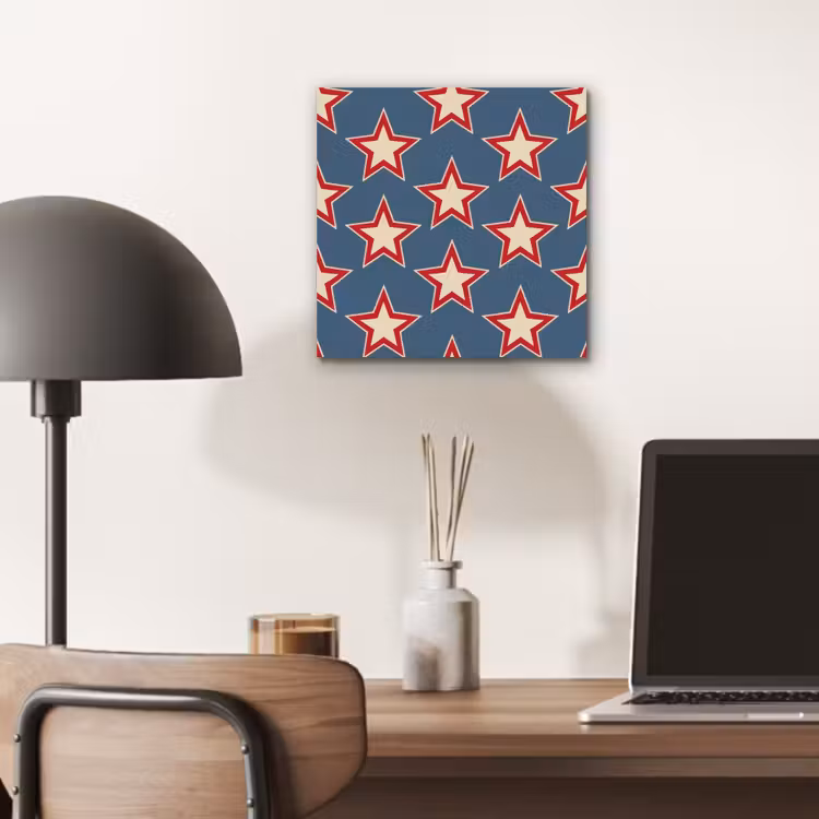 Aluminium schilderij - Ster - Klassiek - Blauw — 6