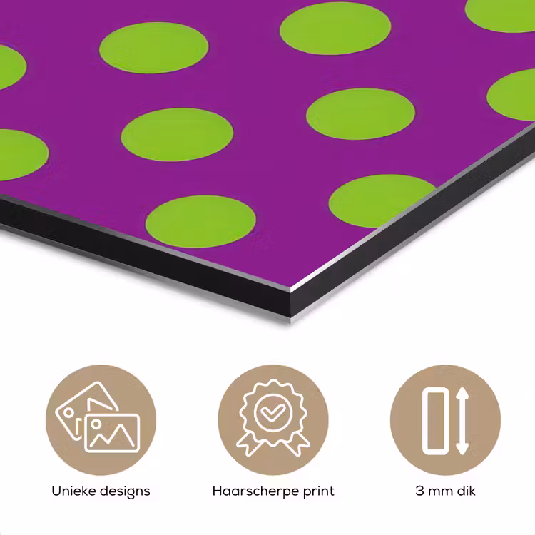 Aluminium schilderij - Stippen - Klassiek - Groen — 7
