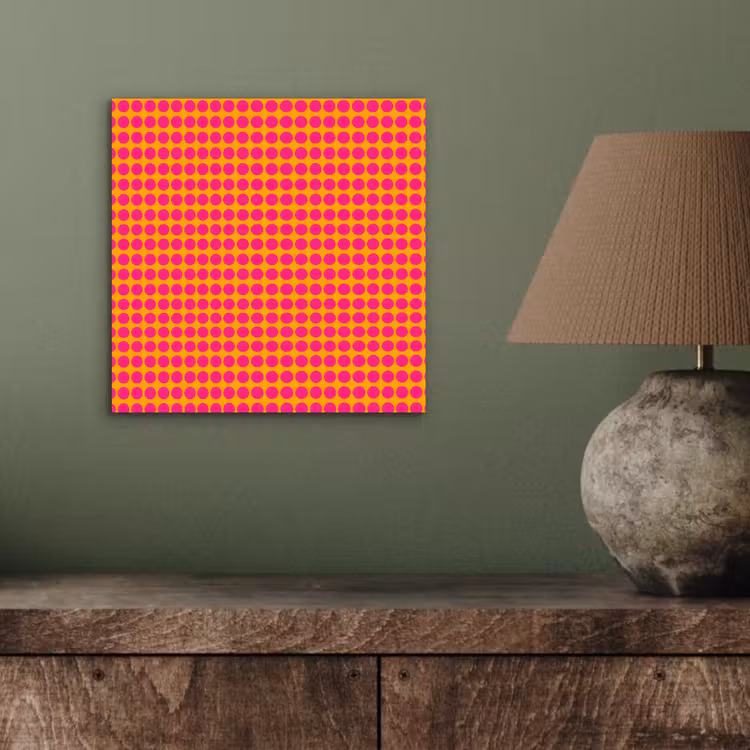 Aluminium schilderij - Stippen - Patroon - Oranje — 3