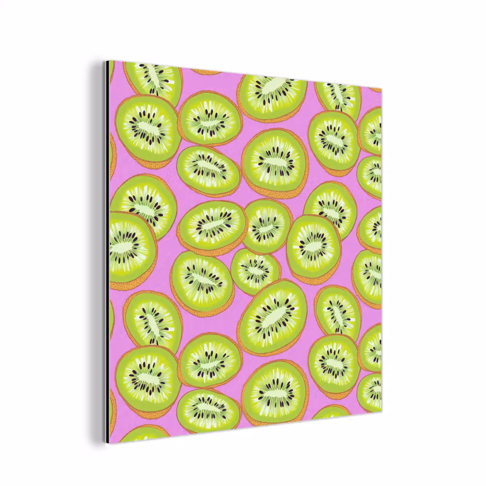 Aluminium schilderij - Kiwi - Speels - Groen — 1